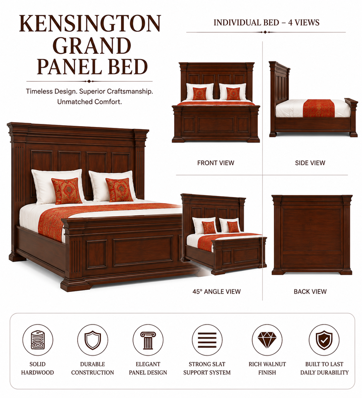 Grand Panel Bed - Image 5