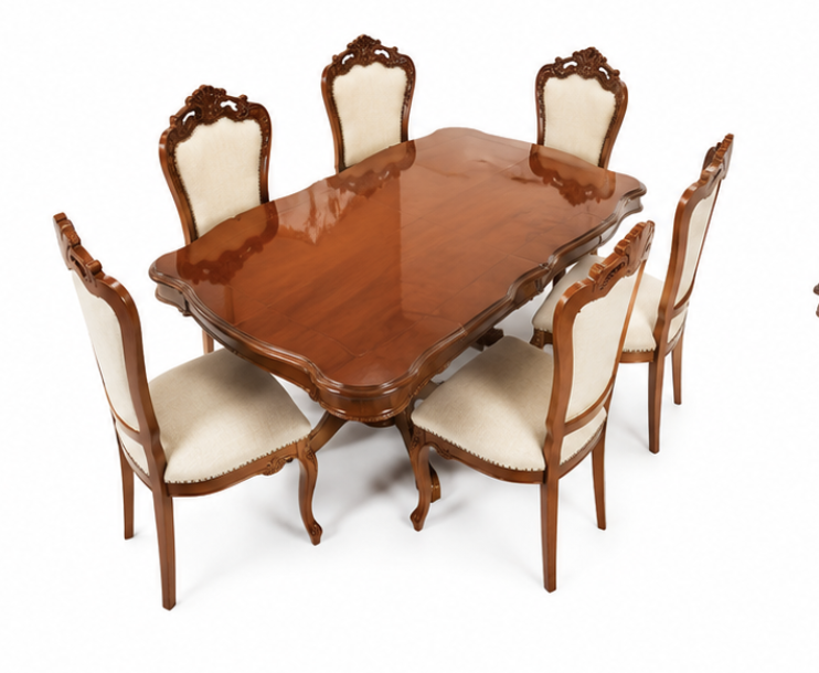 Regency Mahogany 6-Seater Dining Set - Image 3