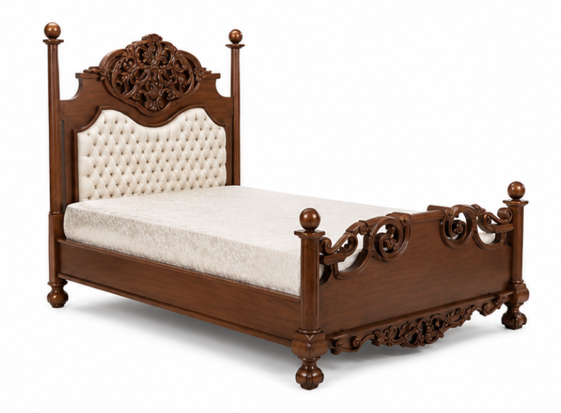 Tufted Poster Bed - Image 2
